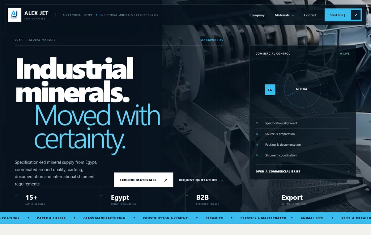 AlexJet real website screenshot